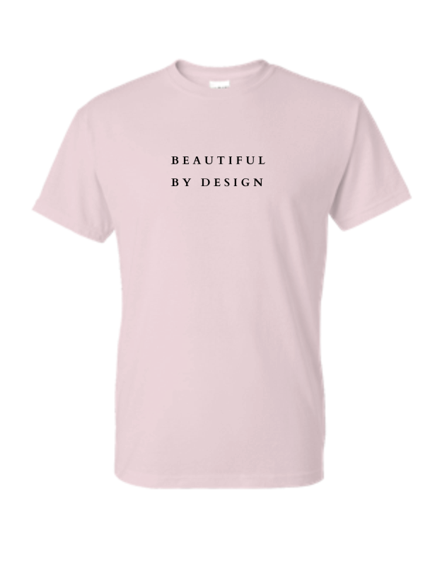 Beautiful By Design Embroidered T-Shirt (Pink)