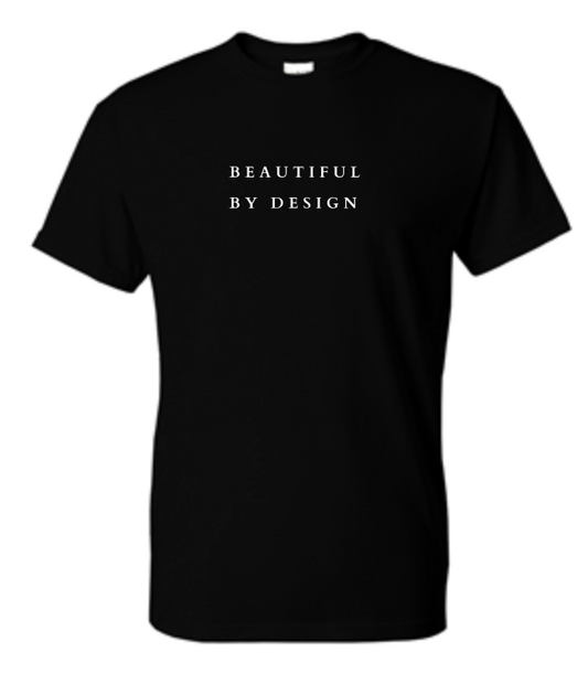 Beautiful By Design Embroidered T-Shirt (Black)