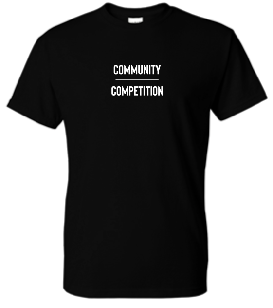 Community Over Competition Embroidered T-shirt