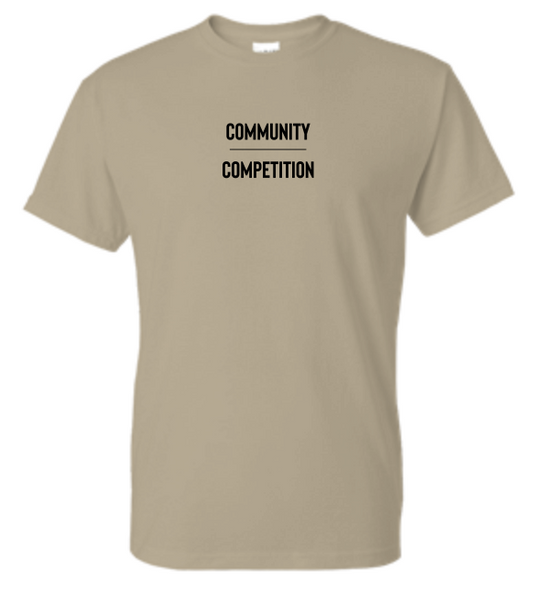 Community Over Competition Embroidered T-shirt